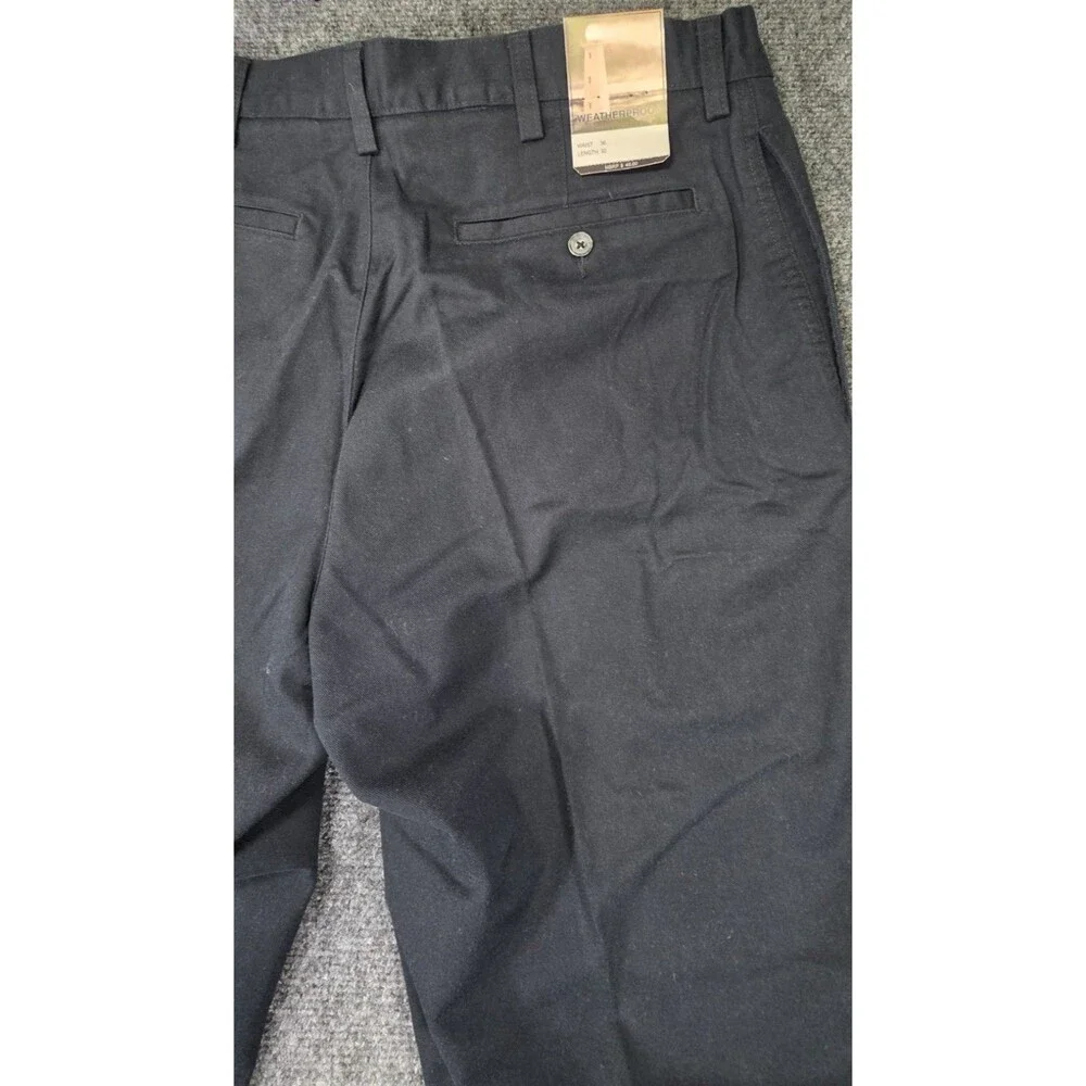Weatherproof Black Flat Front Chino Pants NWT 36x30 Classic Fit Casual - Picture 9 of 13